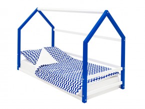 Детская кровать-домик Монтессори Svogen сине-белый в Югорске - yugorsk.magazinmebel.ru | фото