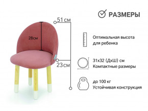 Детский мягкий стул Stumpa пудровый в Югорске - yugorsk.magazinmebel.ru | фото - изображение 2