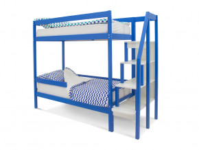 Двухъярусная кровать Svogen с бортиком синий в Югорске - yugorsk.magazinmebel.ru | фото - изображение 1