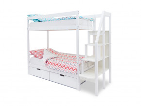 Двухъярусная кровать Svogen с ящиками белый в Югорске - yugorsk.magazinmebel.ru | фото