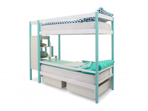 Двухъярусная кровать Svogen с ящиками мятно-белый в Югорске - yugorsk.magazinmebel.ru | фото - изображение 5