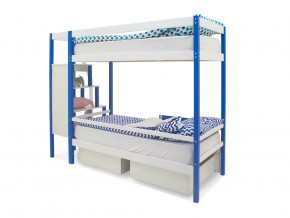 Двухъярусная кровать Svogen с ящиками сине-белый в Югорске - yugorsk.magazinmebel.ru | фото - изображение 5