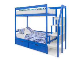 Двухъярусная кровать Svogen с ящиками синий в Югорске - yugorsk.magazinmebel.ru | фото