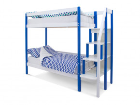 Двухъярусная кровать Svogen сине-белый в Югорске - yugorsk.magazinmebel.ru | фото - изображение 1