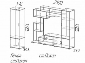 Гостиная Пекин с пеналом Венге-Лоредо в Югорске - yugorsk.magazinmebel.ru | фото - изображение 3