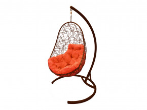Кокон Овал с ротангом оранжевая подушка в Югорске - yugorsk.magazinmebel.ru | фото