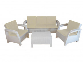 Комплект уличной мебели Yalta Premium Terrace Triple Set белый в Югорске - yugorsk.magazinmebel.ru | фото