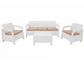 Комплект уличной мебели Yalta Terrace Triple Set белый в Югорске - yugorsk.magazinmebel.ru | фото