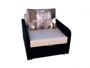 Кресло кровать Канзасик с подлокотниками кот с ромашками-2 в Югорске - yugorsk.magazinmebel.ru | фото - изображение 1