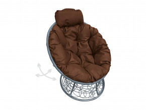 Кресло Папасан мини пружинка с ротангом коричневая подушка в Югорске - yugorsk.magazinmebel.ru | фото