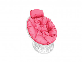 Кресло Папасан мини с ротангом розовая подушка в Югорске - yugorsk.magazinmebel.ru | фото - изображение 1