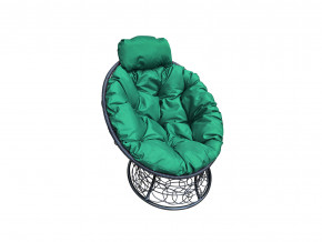 Кресло Папасан мини с ротангом зелёная подушка в Югорске - yugorsk.magazinmebel.ru | фото