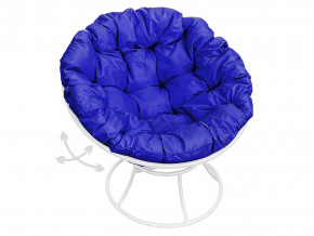 Кресло Папасан пружинка без ротанга синяя подушка в Югорске - yugorsk.magazinmebel.ru | фото