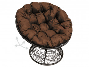 Кресло Папасан пружинка с ротангом коричневая подушка в Югорске - yugorsk.magazinmebel.ru | фото