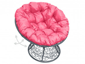 Кресло Папасан пружинка с ротангом розовая подушка в Югорске - yugorsk.magazinmebel.ru | фото