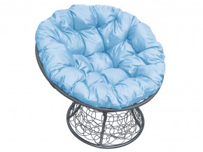 Кресло Папасан с ротангом голубая подушка в Югорске - yugorsk.magazinmebel.ru | фото