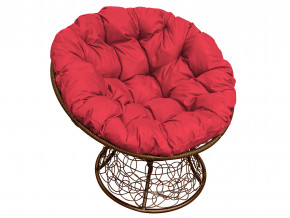 Кресло Папасан с ротангом красная подушка в Югорске - yugorsk.magazinmebel.ru | фото