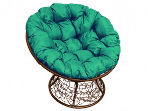 Кресло Папасан с ротангом зелёная подушка в Югорске - yugorsk.magazinmebel.ru | фото - изображение 1