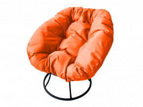 Кресло Пончик без ротанга оранжевая подушка в Югорске - yugorsk.magazinmebel.ru | фото