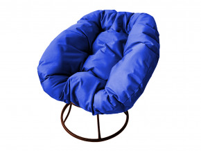 Кресло Пончик без ротанга синяя подушка в Югорске - yugorsk.magazinmebel.ru | фото