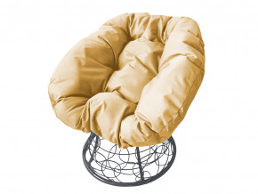 Кресло Пончик с ротангом бежевая подушка в Югорске - yugorsk.magazinmebel.ru | фото