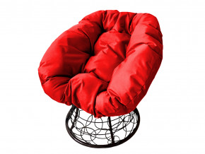Кресло Пончик с ротангом красная подушка в Югорске - yugorsk.magazinmebel.ru | фото