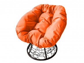 Кресло Пончик с ротангом оранжевая подушка в Югорске - yugorsk.magazinmebel.ru | фото - изображение 1