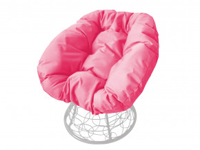 Кресло Пончик с ротангом розовая подушка в Югорске - yugorsk.magazinmebel.ru | фото