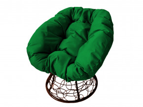 Кресло Пончик с ротангом зелёная подушка в Югорске - yugorsk.magazinmebel.ru | фото