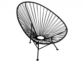 Кресло Ракушка с ротангом чёрный в Югорске - yugorsk.magazinmebel.ru | фото - изображение 1