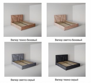 Кровать Геометрия 1.6 м с ортопедическим основанием в Югорске - yugorsk.magazinmebel.ru | фото - изображение 2