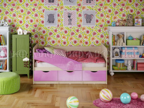Кровать Бабочки 1600 Сиреневый металлик в Югорске - yugorsk.magazinmebel.ru | фото