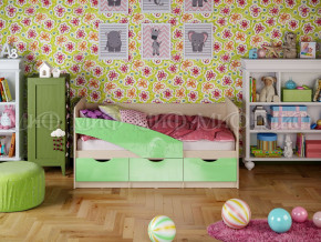 Кровать Бабочки 1800 Салатовый металлик в Югорске - yugorsk.magazinmebel.ru | фото