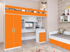 Кровать чердак Аракс винтерберг-оранжевый в Югорске - yugorsk.magazinmebel.ru | фото - изображение 1