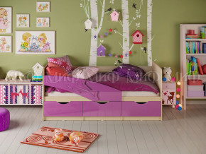 Кровать Дельфин 1600 Фиолетовый металлик в Югорске - yugorsk.magazinmebel.ru | фото - изображение 1