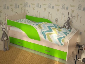 Кровать детская Максимка млечный дуб-лайм в Югорске - yugorsk.magazinmebel.ru | фото