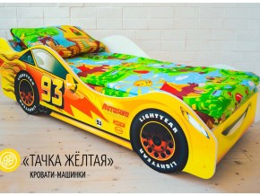 Кровать детская машина Тачка Желтая в Югорске - yugorsk.magazinmebel.ru | фото - изображение 1