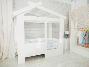 Кровать детская Теремок без ящика белая в Югорске - yugorsk.magazinmebel.ru | фото - изображение 1