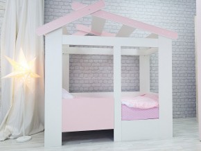 Кровать детская Теремок без ящика розовая в Югорске - yugorsk.magazinmebel.ru | фото - изображение 1