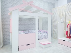 Кровать детская Теремок без ящика розовая в Югорске - yugorsk.magazinmebel.ru | фото - изображение 2