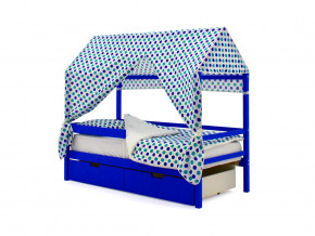Кровать-домик Svogen с ящиками и бортиком синий в Югорске - yugorsk.magazinmebel.ru | фото - изображение 5