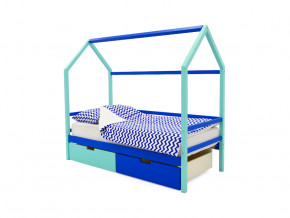 Кровать-домик Svogen с ящиками мятно-синий в Югорске - yugorsk.magazinmebel.ru | фото - изображение 1