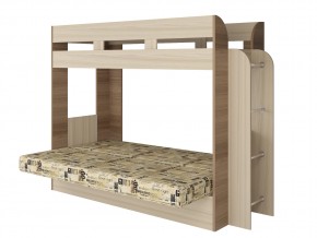 Кровать двухъярусная Карамель 75 венге ткань савана в Югорске - yugorsk.magazinmebel.ru | фото - изображение 2