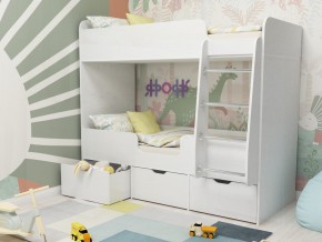 Кровать двухъярусная Малыш двойняшка белый в Югорске - yugorsk.magazinmebel.ru | фото