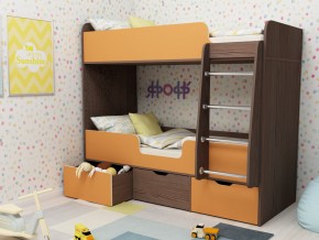 Кровать двухъярусная Малыш двойняшка бодега-оранжевый в Югорске - yugorsk.magazinmebel.ru | фото