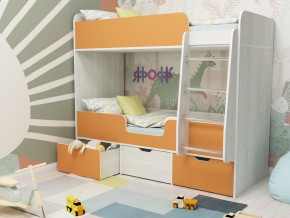 Кровать двухъярусная Малыш двойняшка винтерберг-оранжевый в Югорске - yugorsk.magazinmebel.ru | фото