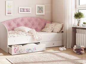 Кровать Эльза Белый-розовый в Югорске - yugorsk.magazinmebel.ru | фото