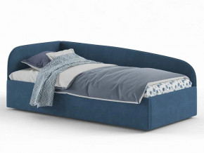 Кровать мягкая Денди на латах рогожка синяя в Югорске - yugorsk.magazinmebel.ru | фото
