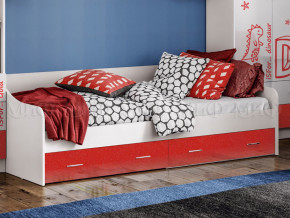 Кровать с ящиками Вега Алфавит Красный в Югорске - yugorsk.magazinmebel.ru | фото - изображение 1