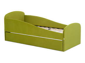 Кровать с ящиком Letmo оливковый (велюр) в Югорске - yugorsk.magazinmebel.ru | фото